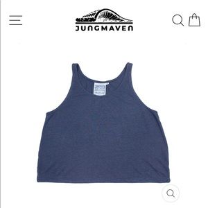 Jungmaven Cropped Tank - Navy